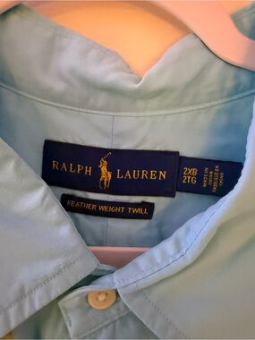 Ralph Lauren Light Blue Featherweight Twill Button Shirt